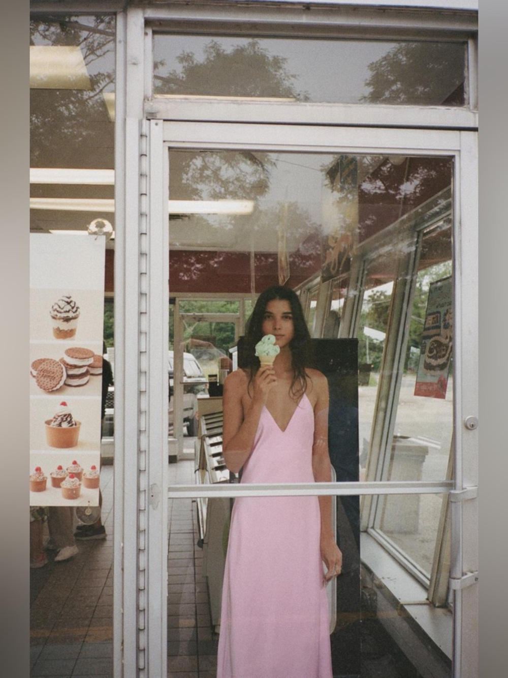 Zara Satin Pink Slip Maxi Dress - Picture 6 of 9